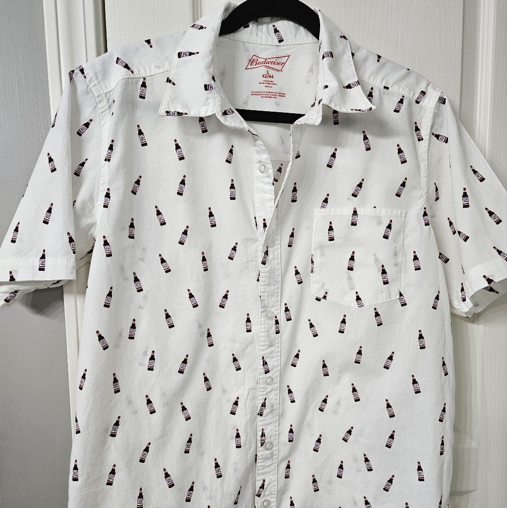 Budweiser young men's retro dress shirt